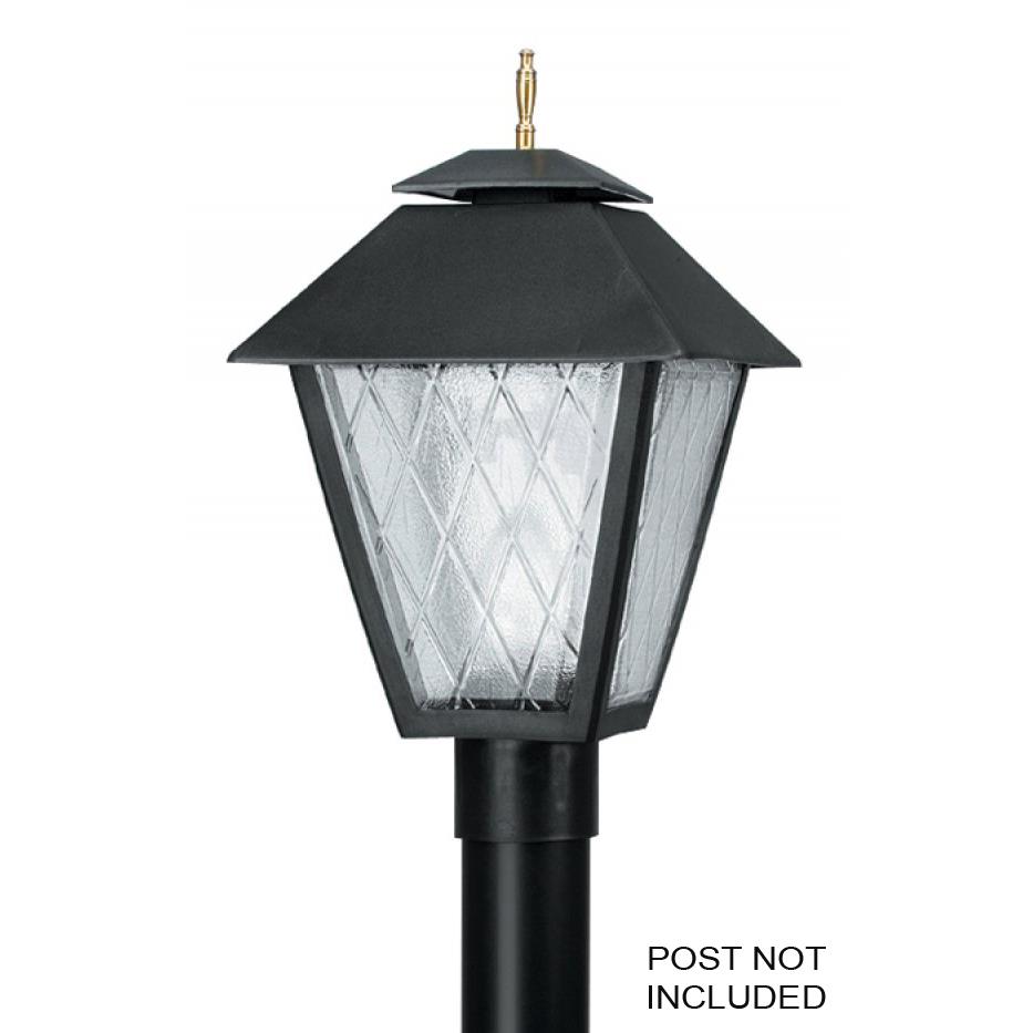 Wave Lighting 110-LR12C LED Marlex Colonial Post Light in Black